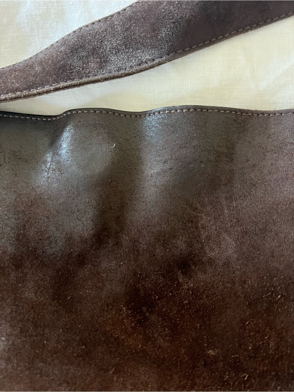 Chan Luu Dark Brown Suede Shoulder Bag - Picture 4 of 6